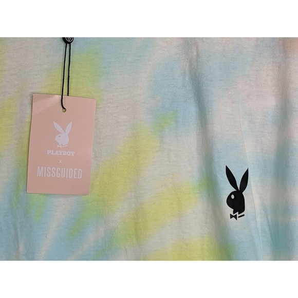 NWT Playboy x Missguided Tie Dye Oversized T-Shirt Dress Small - Picture 4 of 7